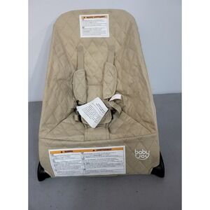 Baby Joy Infant Baby Bouncer Seat Rocker Portable Quilted Tan Neutral Foldable